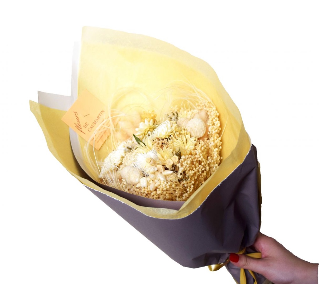 [220525_4716] Fleurs séchées - Blanc /beige