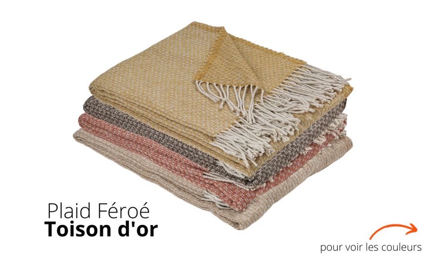 [211115_3631] Plaids Féroé - Toison d'Or (Plaid Féroé - Gingembre)